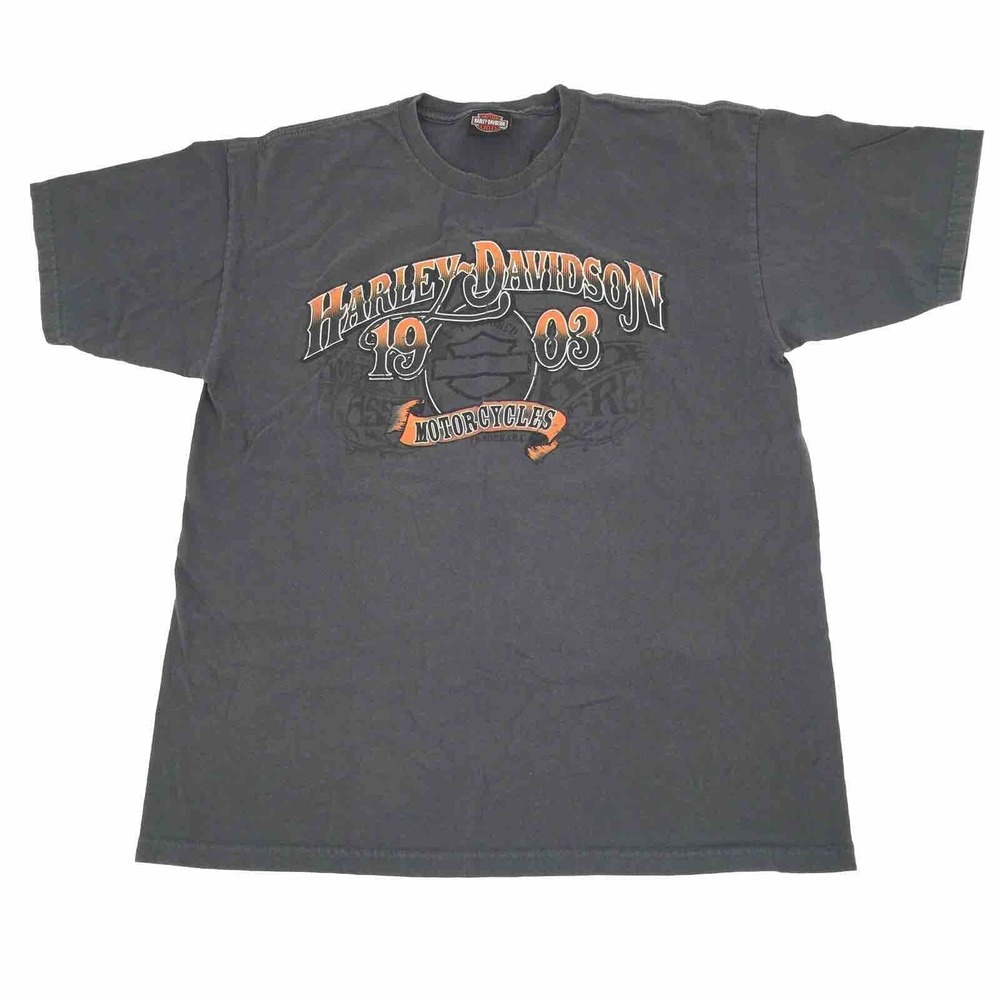 Harley Davidson TX Bald Eagle Short Sleeve T-Shirt Large Mens Gray Motorcycle L